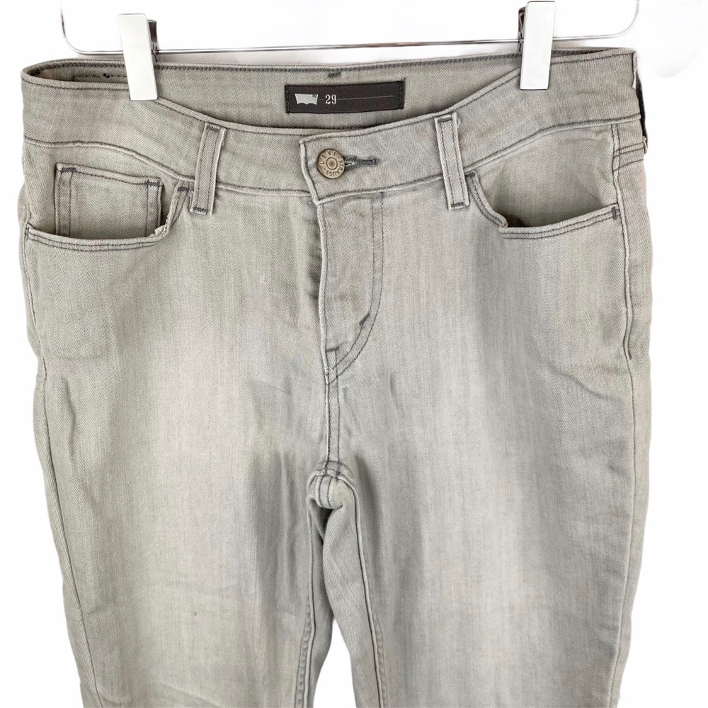 Levi’s Soft Washed Out Grey Engineering Boyfriend Jeans Sz 29 - Picture 5 of 6